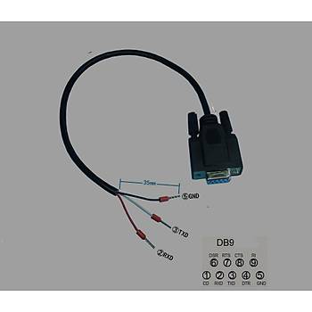 Rs232 Seri kablo 3 Pin terminal soketli