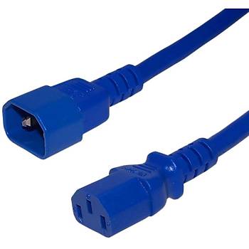 C13-C14 Power Kablosu 2 metre Mavi 3x1.5 mm