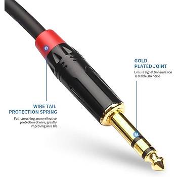 6.3 mm Trs Stereo Erkek-Erkek Kablo 15 metre