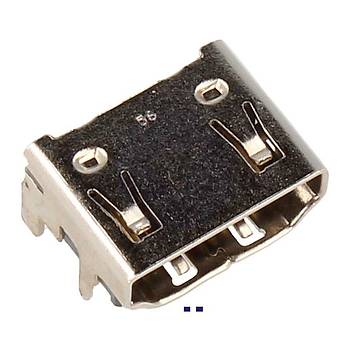 HDMI Di�i Soket 19 Pin Kart Tipi 90 Derece