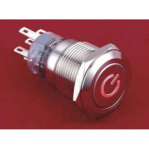 19 mm Metal POWER  LED li Buton Yayl�