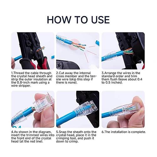 Ez-rj45 Yeni Nesil jack K�l�f� Kar���k Renk 100 adet