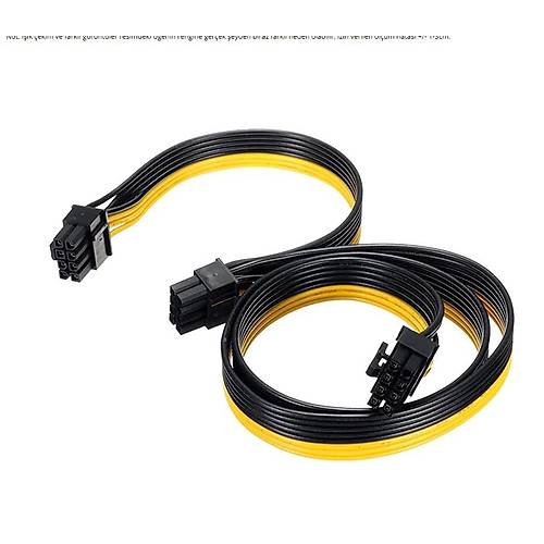 8 Pin - 2x8 pin Pc�-e Mod�ler Power kablo 60 cm