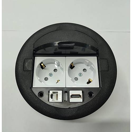 Masa �st� Priz Siyah+ 2 Ad. Priz+1 Ad. Hdm�+1 Ad. Ethernet Ge�i�