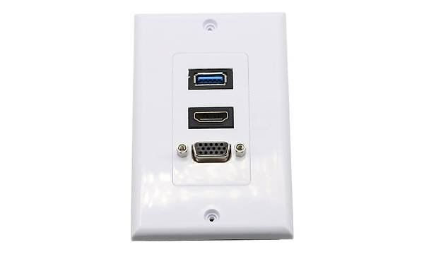 Vga+Hdmi+Usb Duvar Prizi Kablolu