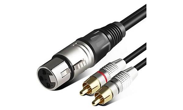 Xlr Dii 2 Rca Erkek Kablo 3 metre