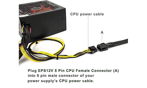 8 pin to 8+4 pin Cpu Kablo evirici