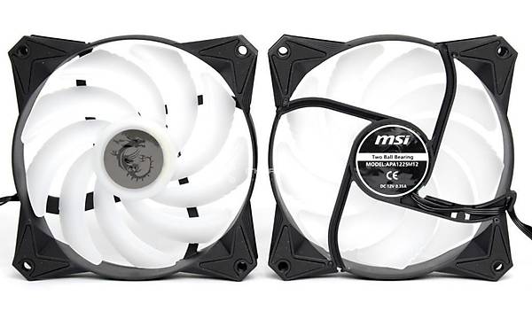MSI 120mm Fan 4 pin Pwm + 5v 3pin - Apa1225m12 Mag 240r 360)