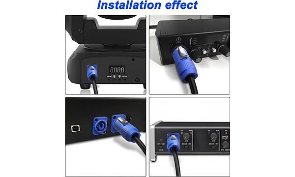 Powercon 220V Kablo 2 Metre 3x1.5 mm