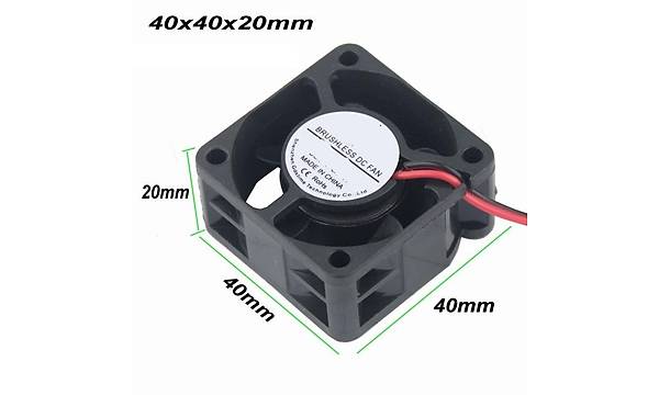 40mm x 40mm x 20mm 4 cm fan 12 volt  2 pin