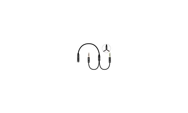 YeKa Kulaklk Mikrofon Ayrc Y Kablo 3.5 mm Dii To 2 x 3.5 mm Erkek Kaliteli