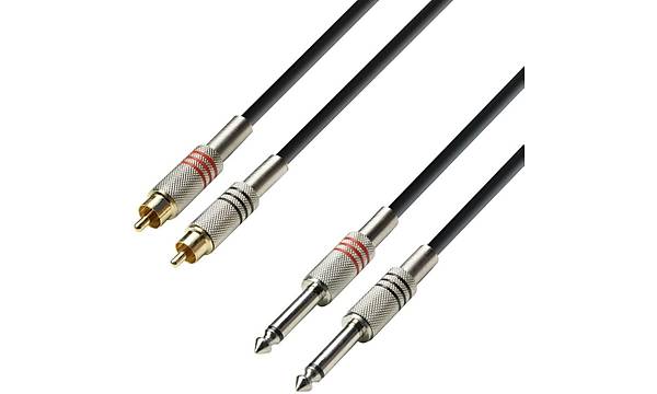 2 Rca Erkek 2x6.3 mm Mono Kablo 5 Metre
