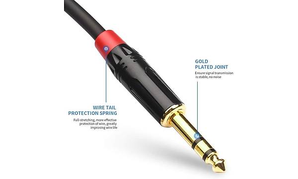 6.3 mm Trs Stereo Erkek-Erkek Kablo 3 metre