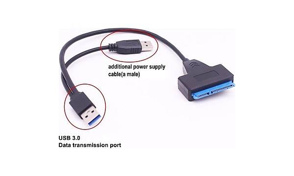 USB 3.0 To Sata 2.5" 3.5" HDD KABLO12V Power Adaptrl