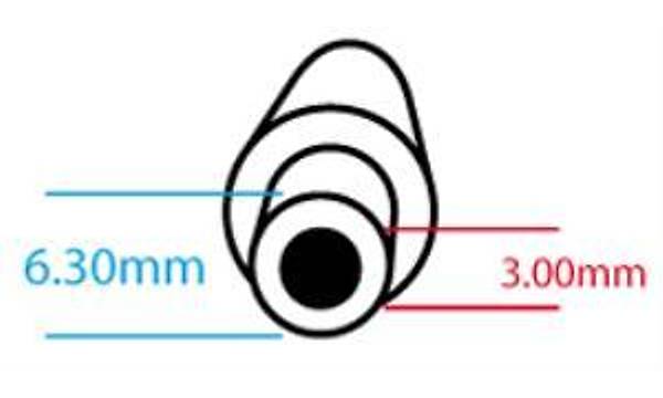 6.3 x 3.0 mm Dc Kablo 