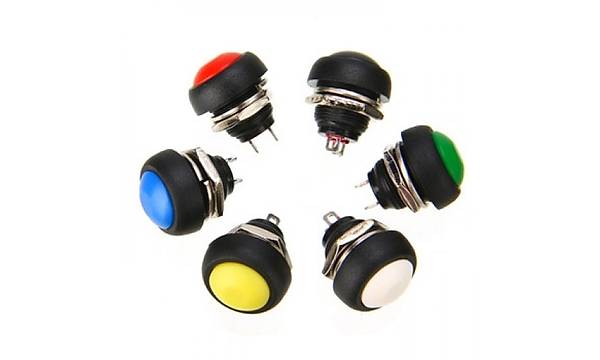 Push Buton 12mm Mavi