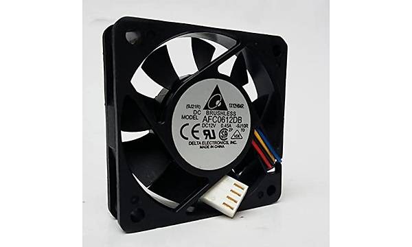 Delta AFC0612DB-F00 60x60x15mm Soutma Fan, 7200 RPM, 29.24 CFM, 47.5 dBA PWM 4-pin