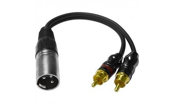 Xlr Erkek-2 Rca Dii evirici Kablo