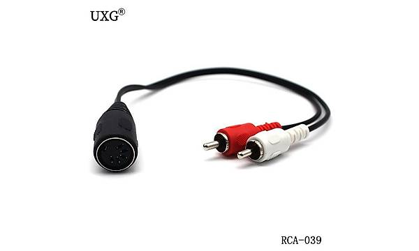 5 Pin Din Dii 2 Rca Erkek evirici Kablo