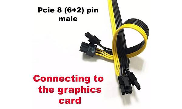 8 Pin - 2x8 Pin Pc-e Modler Power Kablosu