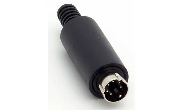 6 pin mini din erkek konnektr