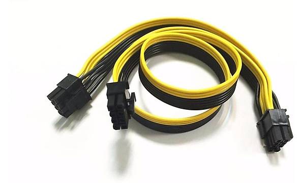 8 Pin - 2x8 Pin Pc-e Modler Power Kablosu