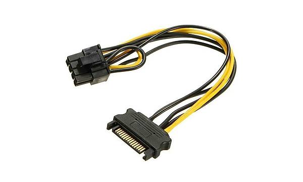 Sata to 8 pin PCI-E Ekran Kart G evirici Kablo