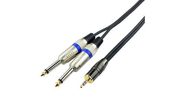 1 Stereo 2 x 6.3 mm Mono Kablo 2 Metre Kaliteli