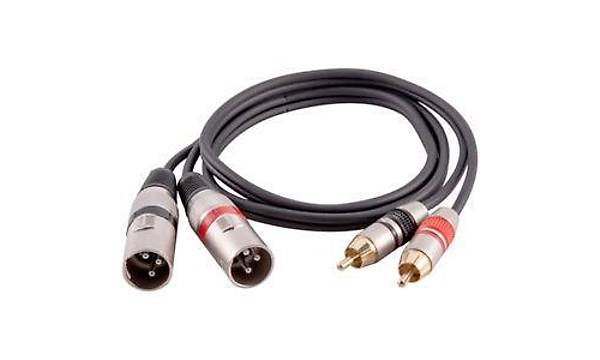 2 Rca Erkek-2 Xlr Erkek Kablo 3 metre