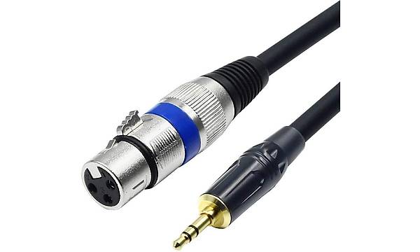 3.5 mm Stereo Erkek to Xlr Dii Bilgisayar Mikrofon Kablosu 3 metre (kaliteli)