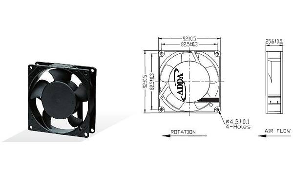 110 Volt Fan 9 cm 25 mm