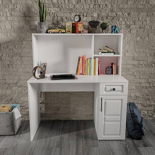 Gözde Komple MDF Beyaz Çalışma Masası