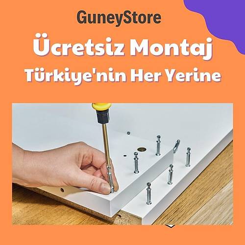 Gözde Kahve Köşesi - 140 cm MDF Mutfak Dolabı - LED Aydınlatmalı - Ücretsiz Montaj