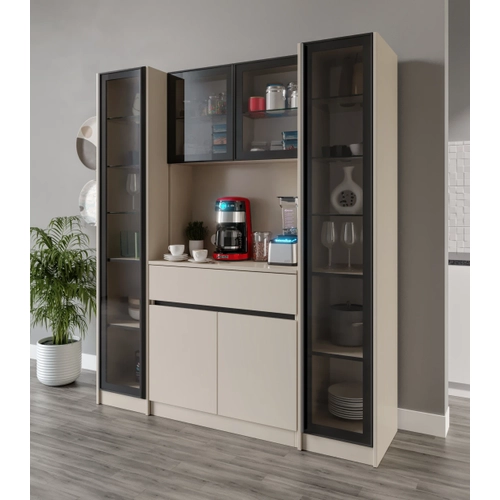 Lora Maxi Kum Beji Komple MDF LED Ayd�nlatmal� Kahve K��esi