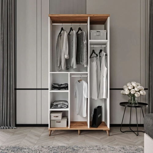 �cretsiz Montaj Bohem 3 Kapakl� Komple MDF  Gard�rop
