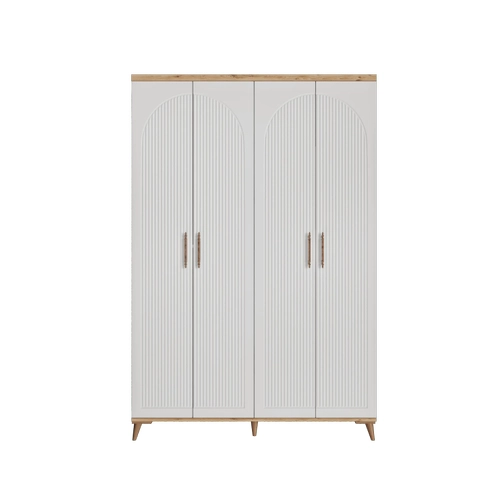 �cretsiz Montaj Nevada 4 Kapakl� Komple MDF Gard�rop