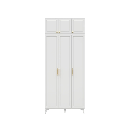 �cretsiz Montaj Milas Gold 3 Kapakl� Komple MDF Ayakl� Y�kl�kl� Gard�rop