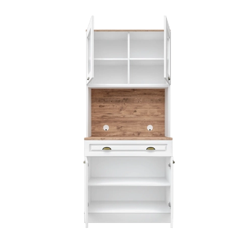 G�zde 2 Kapakl� Kahve K��esi � 93 cm MDF, LED Ayd�nlatmal�, �ok Ama�l� Mutfak ve Airfryer Dolab�