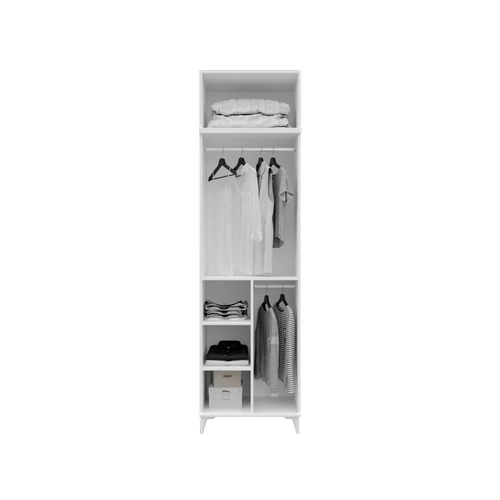 �cretsiz Montaj Milas 2 Kapakl� Komple MDF Ayakl� Y�kl�kl� Gard�rop