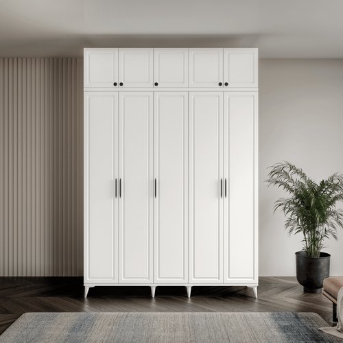 cretsiz Montaj Milas 5 Kapakl Komple MDF Ayakl Yklkl Gardrop