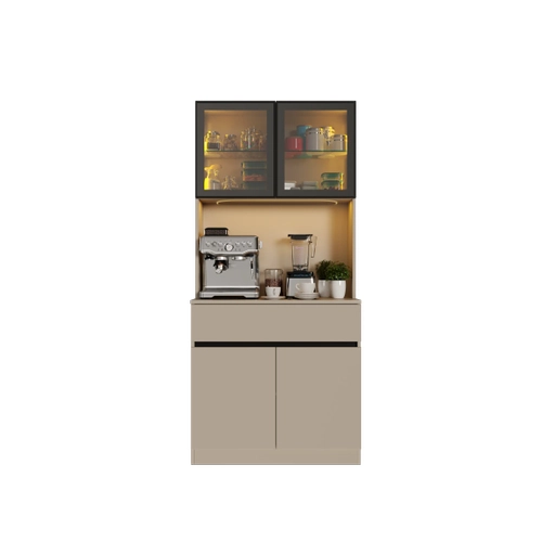 Viona Kum Beji Mini Komple MDF LED Ayd�nlatmal� Kahve K��esi