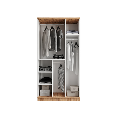 cretsiz Montaj Rosa 3 Kapakl Aynal Komple MDF Gardrop