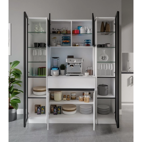 Moon Maxi Kahve K��esi Komple MDF LED Ayd�nlatmal� Mutfak Kahve Dolab�