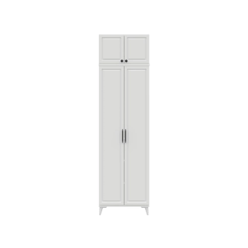 �cretsiz Montaj Milas 2 Kapakl� Komple MDF Ayakl� Y�kl�kl� Gard�rop