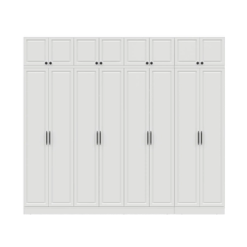 �cretsiz Montaj Milas 8 Kapakl� Komple MDF Y�kl�kl� Gard�rop