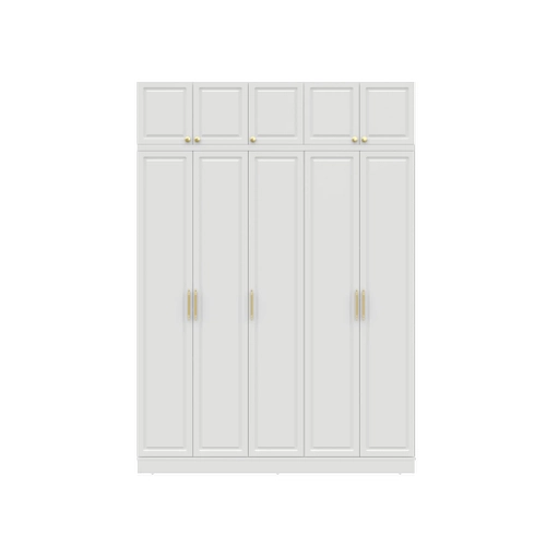 �cretsiz Montaj Milas Gold 5 Kapakl� Komple MDF Y�kl�kl� Gard�rop