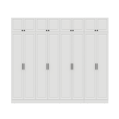 �cretsiz Montaj Milas 8 Kapakl� Komple MDF Y�kl�kl� Gard�rop