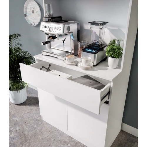 Lotus Mini Kahve K��esi Komple MDF LED Ayd�nlatmal� Mutfak Dolab�