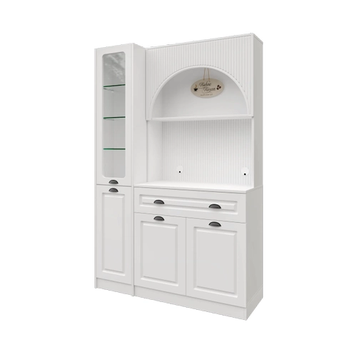 Armoni Black Midi Kahve K��esi Sol Vitrinli Komple MDF