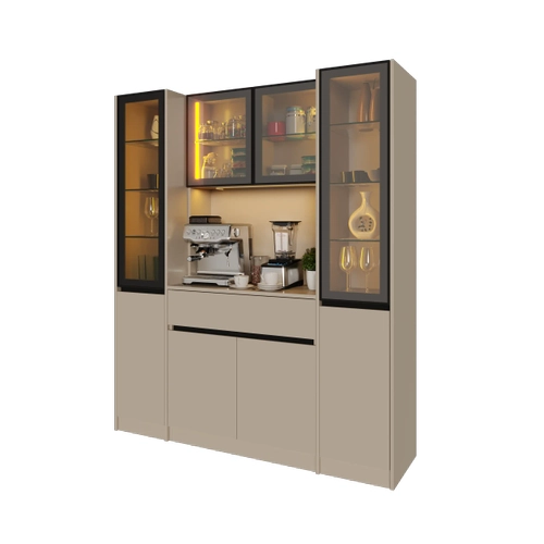Viona Maxi Kum Beji Komple MDF LED Ayd�nlatmal� Kahve K��esi